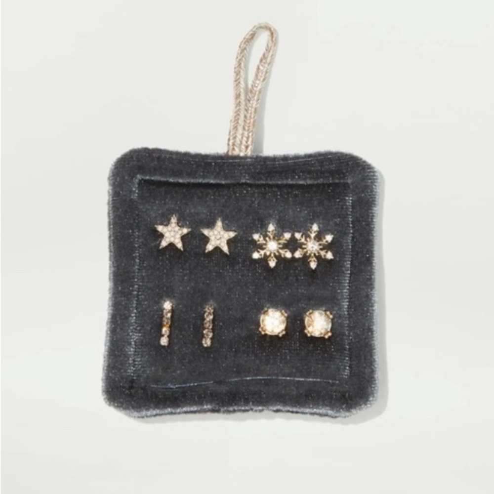 LOFT NWT Snowflake and Star Ornament Earring‎ Set